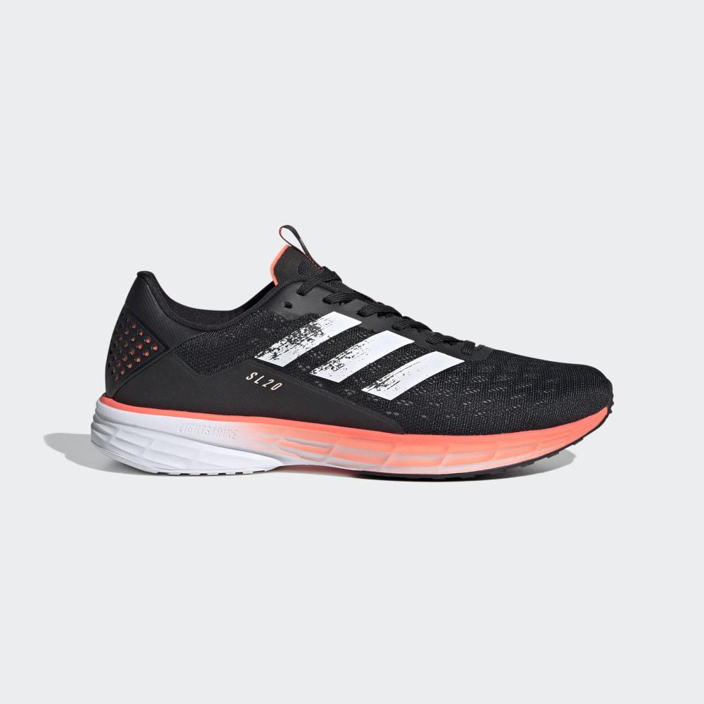 Adidas Men's SL20 Running Shoes Black/White/Coral Ireland EG1144